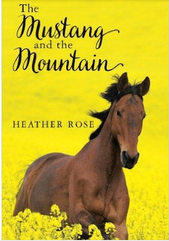 A poster of the mustang and the mountains by heather rose